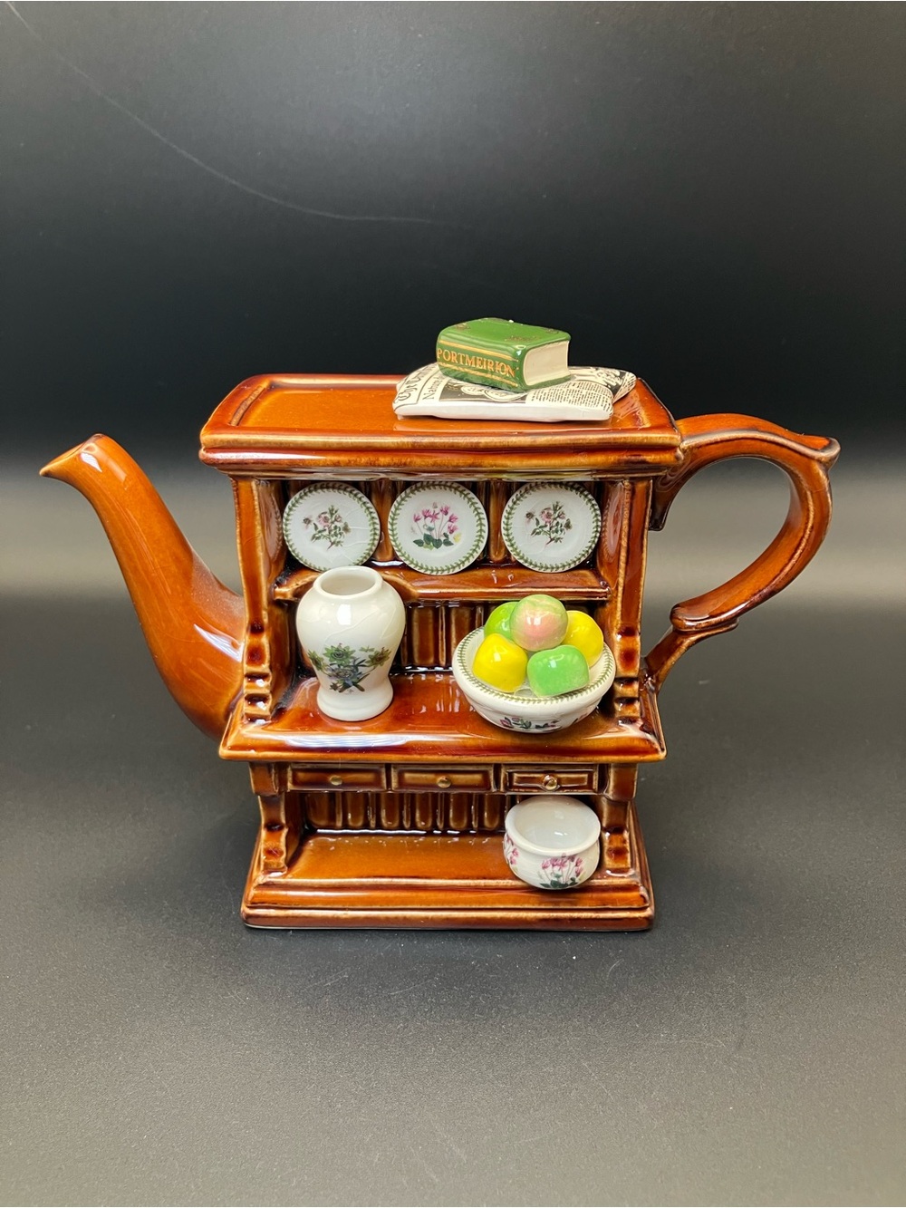 Portmeirion Botanic Garden Welsh Dresser Novelty Miniature Teapot by Paul Cardew